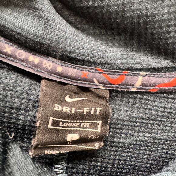 Nike Training Hoodie Mens Large Loose Fit Thermal Dri Fit Pullover Teal Blue - Picture 2 of 10